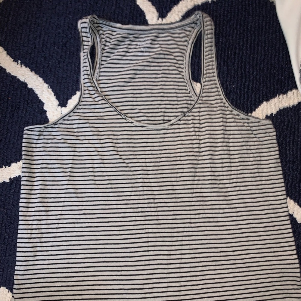 Relaxed striped racer back tank!
